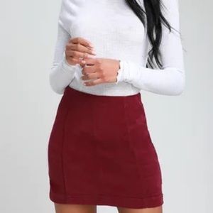 EUC free people corduroy skirt